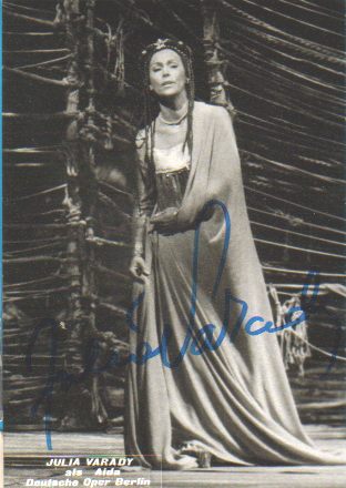 Julia Varady as Aida at Deutsche Oper Berlin